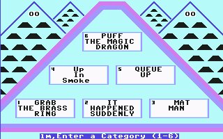Pantallazo de $100,000 Pyramid, The para Commodore 64