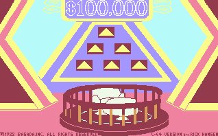 Pantallazo de $100,000 Pyramid, The para Commodore 64