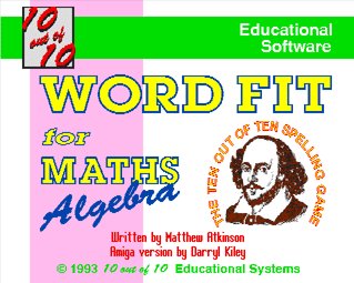 Pantallazo de 10 Out Of 10 Word Fit For Maths Algebra para Amiga