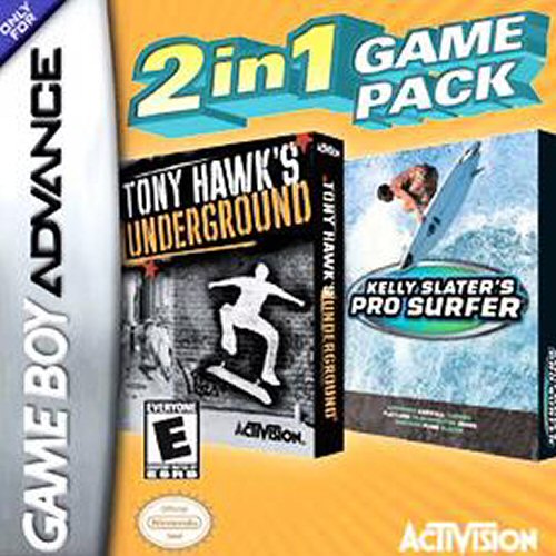 Caratula de 2 Games in 1 - Tony Hawk's Underground + Kelly Slater's Pro Surfer para Game Boy Advance