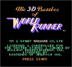 Pantallazo de 3-D WorldRunner para Nintendo (NES)
