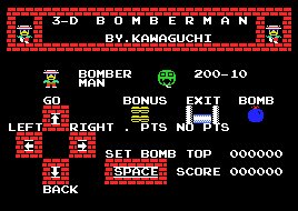 Pantallazo de 3D Bomberman para MSX