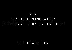 Pantallazo de 3D Golf Simulation para MSX