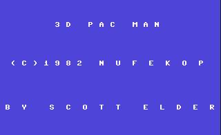 Pantallazo de 3D Pac Man para Commodore 64