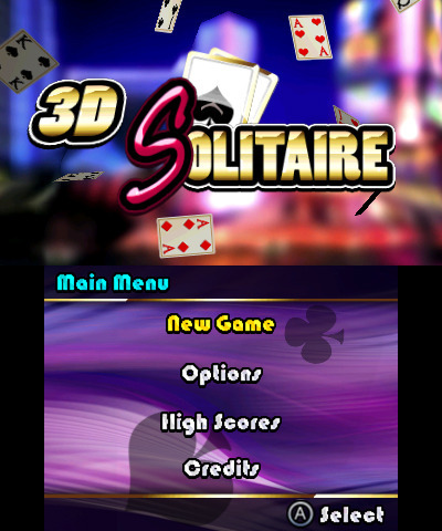 Pantallazo de 3D Solitaire para Nintendo 3DS