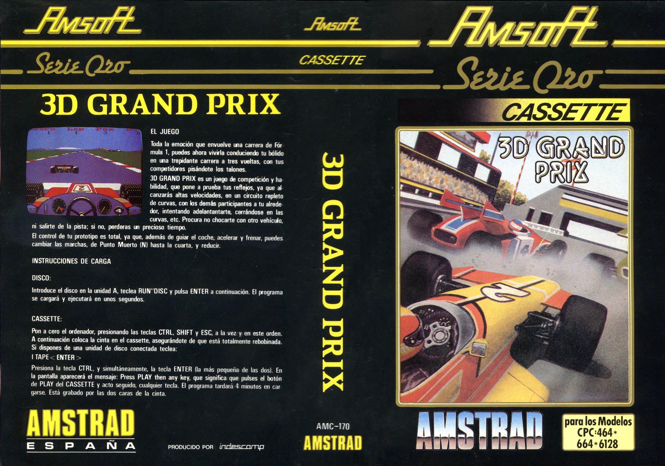 Caratula de 3d Grand Prix para Amstrad CPC