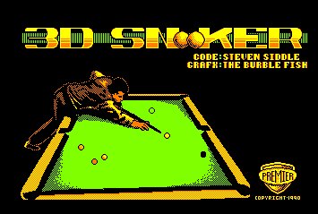 Pantallazo de 3d Snooker para Amstrad CPC