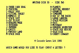 Pantallazo de 50 Games Disk para Amstrad CPC