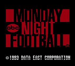 Pantallazo de ABC Monday Night Football (Japonés) para Super Nintendo