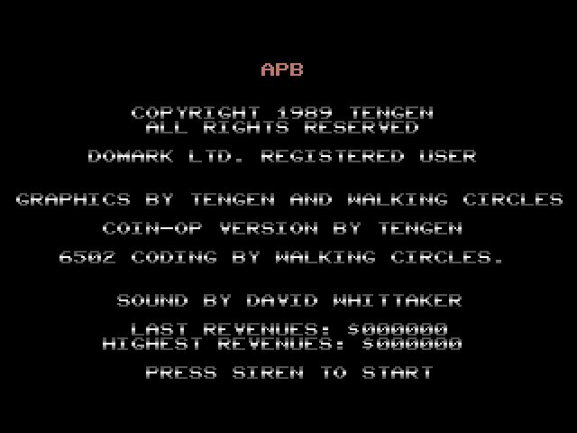 Pantallazo de APB: All-Points Bulletin para Commodore 64