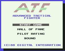 Pantallazo de ATF Advanced Tactical Fighters para Commodore 64
