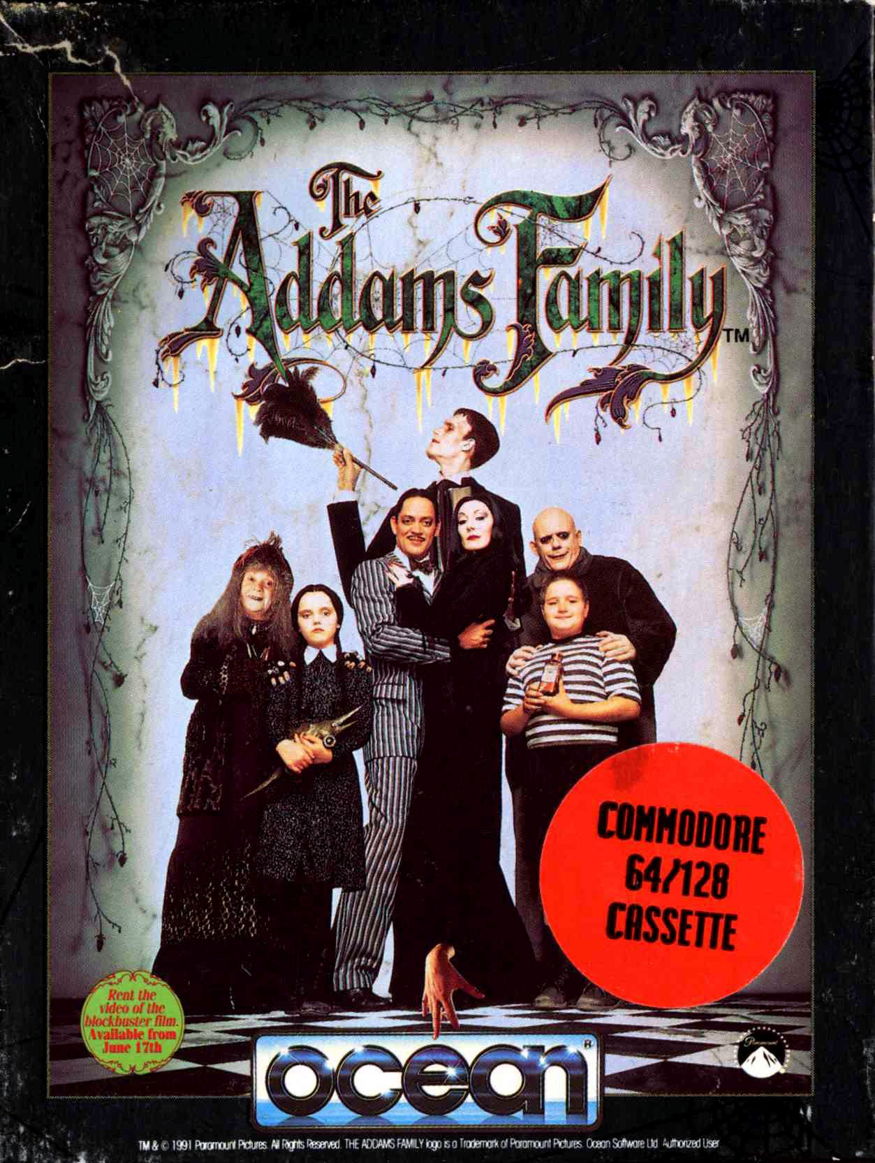 Caratula de Addams Family, The para Commodore 64