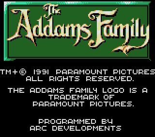 Pantallazo de Addams Family, The para Gamegear