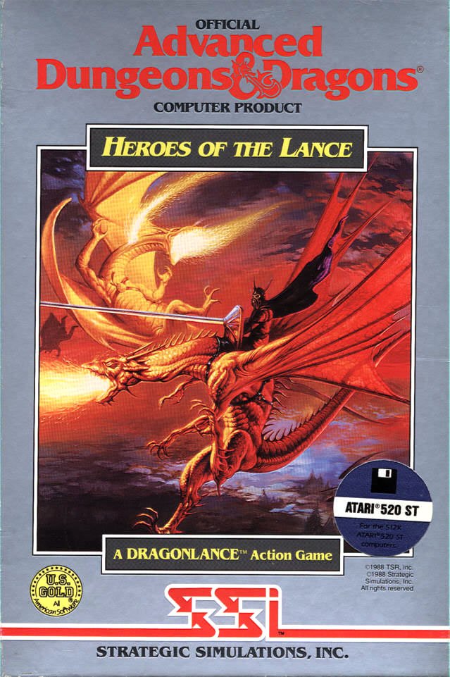 Caratula de Advanced Dungeons & Dragons: Heroes of the Lance para Atari ST