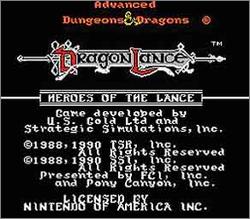 Pantallazo de Advanced Dungeons & Dragons: Heroes of the Lance para Nintendo (NES)