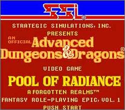 Pantallazo de Advanced Dungeons & Dragons: Pool of Radiance para Nintendo (NES)