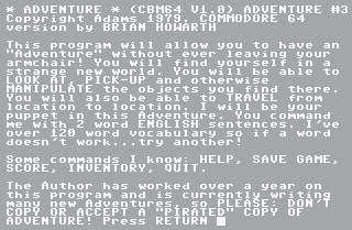 Pantallazo de Adventure #3 para Commodore 64