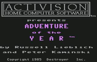 Pantallazo de Adventure of the Year para Commodore 64