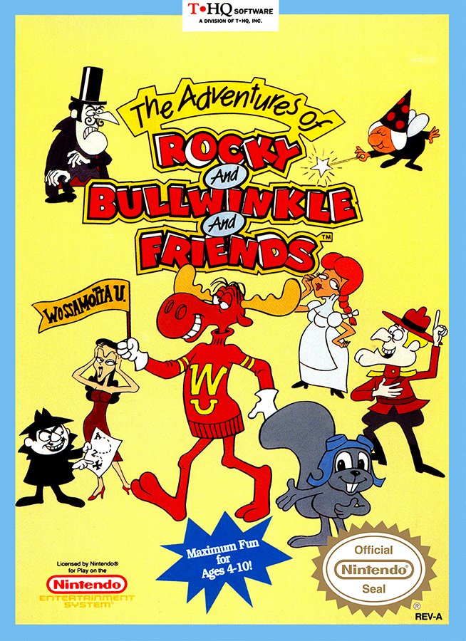 Caratula de Adventures of Rocky and Bullwinkle and Friends, The para Nintendo (NES)