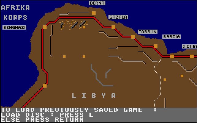 Pantallazo de Afrika Korps para Atari ST