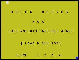 Pantallazo de Aguas Bravas para MSX