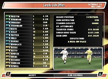 Pantallazo de Alex Ferguson's Player Manager 2002 para PlayStation