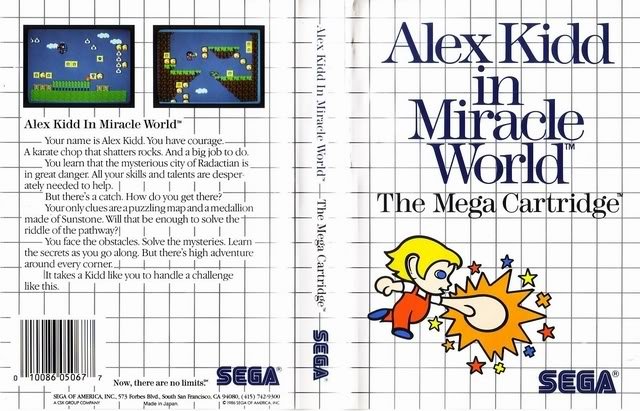 Caratula de Alex Kidd in Miracle World para Sega Master System