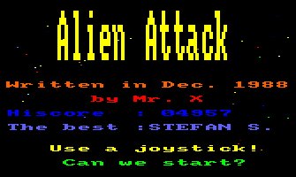Pantallazo de Alien Attack para Amstrad CPC