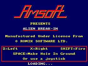 Pantallazo de Alien Break-In para Amstrad CPC
