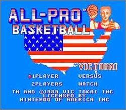 Pantallazo de All-Pro Basketball para Nintendo (NES)