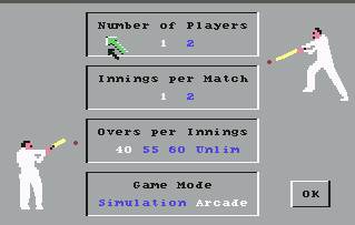 Pantallazo de Allan Border´s Cricket para Commodore 64