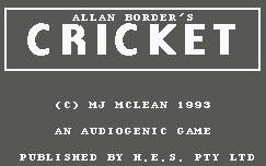 Pantallazo de Allan Border´s Cricket para Commodore 64