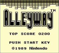 Pantallazo de Alleyway para Game Boy