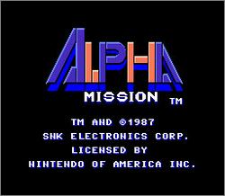 Pantallazo de Alpha Mission para Nintendo (NES)