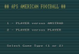 Pantallazo de American Football para Amstrad CPC