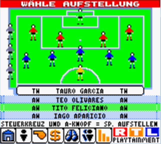 Pantallazo de Anpfiff: Der RTL Fussball-Manager para Game Boy Color