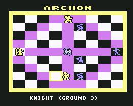 Pantallazo de Archon para Commodore 64