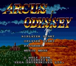 Pantallazo de Arcus Odyssey para Sega Megadrive