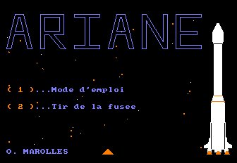 Pantallazo de Ariane para Amstrad CPC