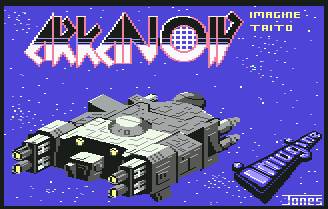 Pantallazo de Arkanoid para Commodore 64