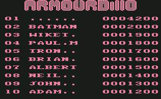 Pantallazo de Armourdillo para Commodore 64