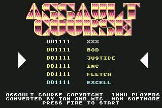 Pantallazo de Assault Course para Commodore 64