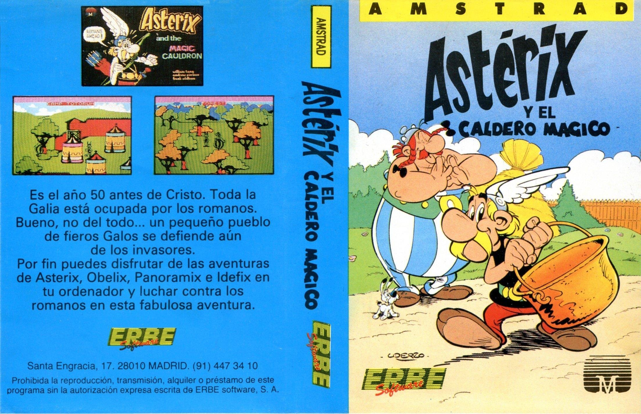 Caratula de Astérix y el Caldero Mágico para Amstrad CPC