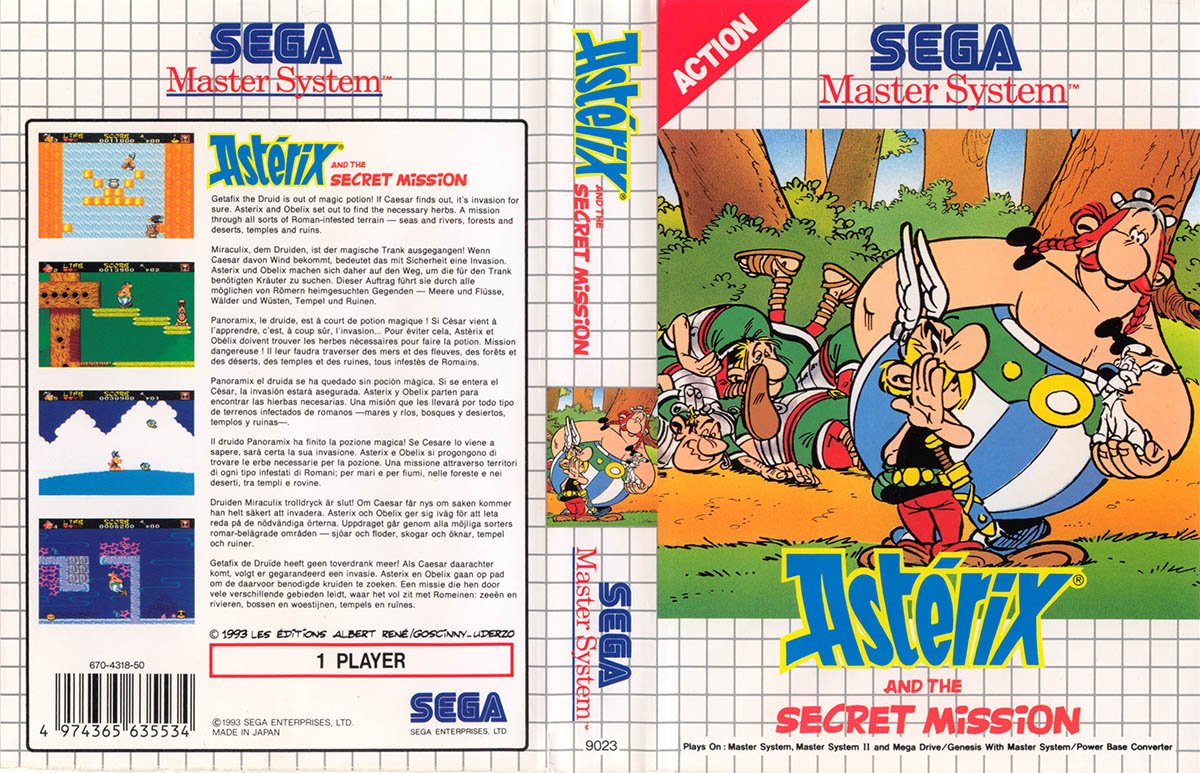 Caratula de Asterix and the Secret Mission para Sega Master System