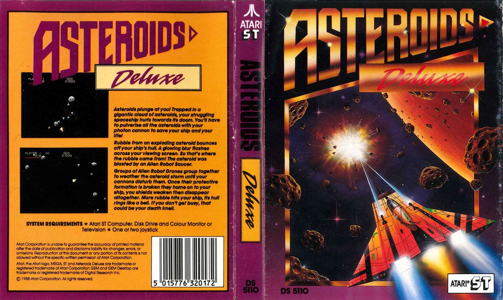 Caratula de Asteroids Deluxe para Atari ST