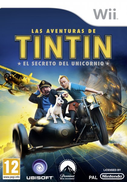 Caratula de Aventuras De Tintin, Las: El Secreto Del Unicornio para Wii