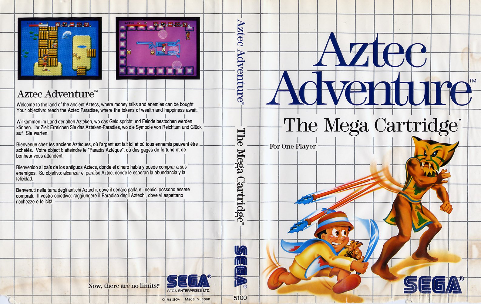 Caratula de Aztec Adventure para Sega Master System