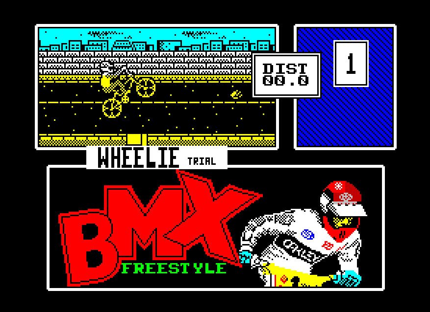Pantallazo de BMX Freestyle Simulator para Spectrum