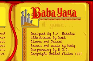 Pantallazo de Baba Yaga para Amiga