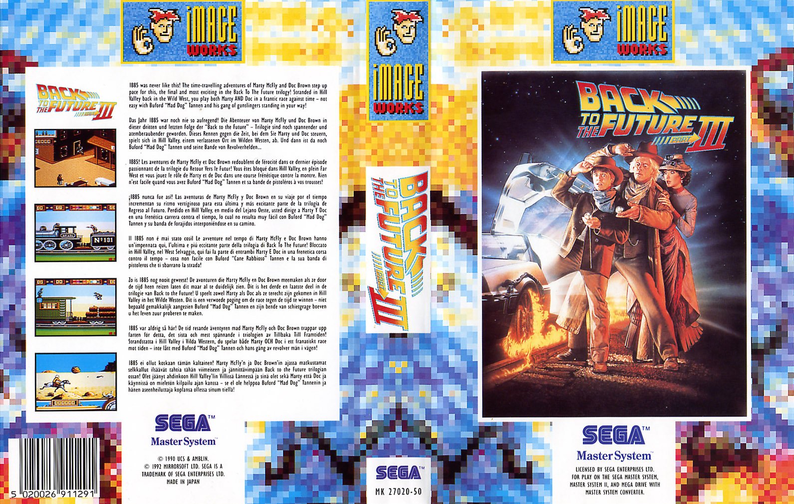 Caratula de Back to the Future Part III para Sega Master System